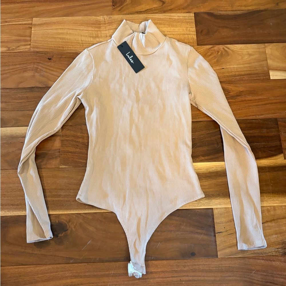 NWT New Lulu's Tan women’s ribbed One Piece (0387)